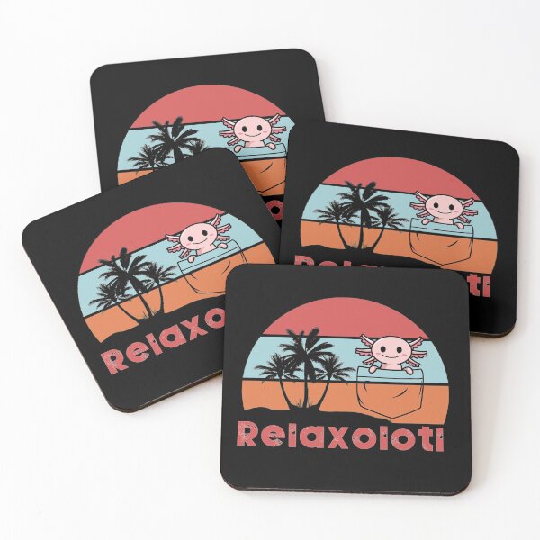 Item preview, Relaxolotl Sleepy Axolotl On a Beach designed and sold by yourcherryguy.
