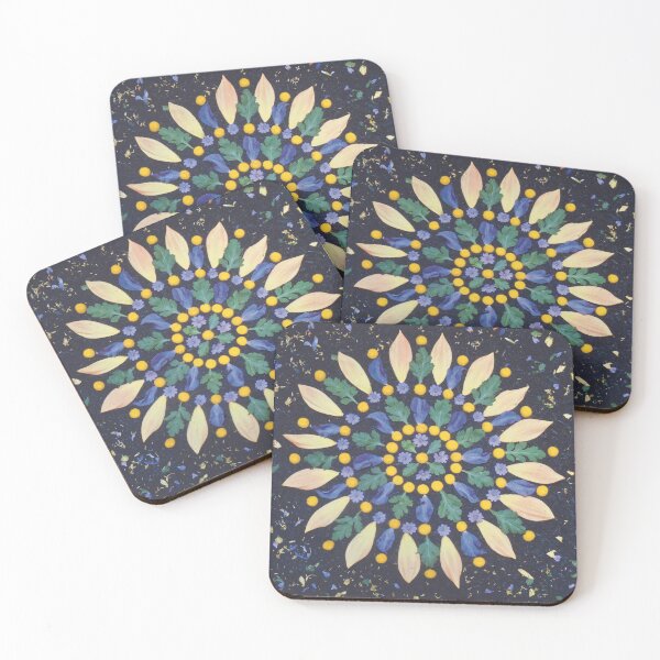 Item preview, Dahlia & Tansy Full Moon Flower Mandala designed and sold by Amber-Woodhouse.