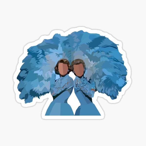 Item preview, White Christmas Sisters Sticker designed and sold by Emily Humphrey.