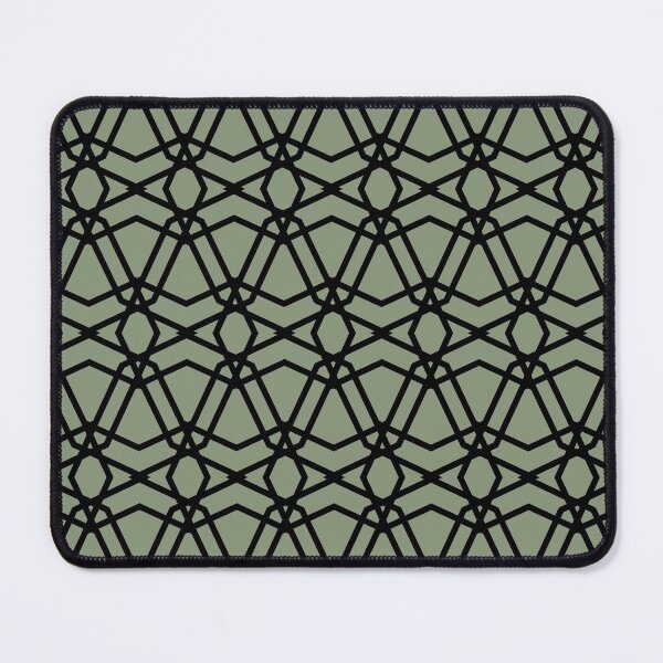Item preview, Green and Black Line Geometric Pattern Chains Coordinates w/ 2022 Color Trends Behr Laurel Tree S390-5 - Hue - Colour - Shade designed and sold by ColorOfTheYears.