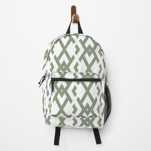 Item preview, Green and White Diamond Vertical Zig Zag Pattern Coordinates w/ 2022 Color Trends Behr Laurel Tree S390-5 - Hue - Colour - Shade designed and sold by ColorOfTheYears.