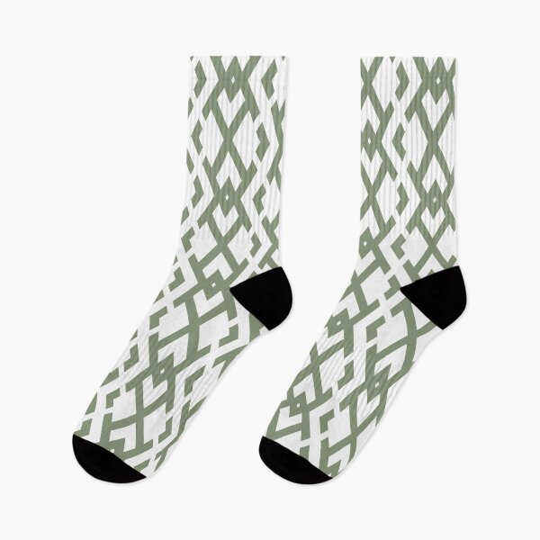 Item preview, Green and White Diamond Vertical Zig Zag Pattern Coordinates w/ 2022 Color Trends Behr Laurel Tree S390-5 - Hue - Colour - Shade designed and sold by ColorOfTheYears.