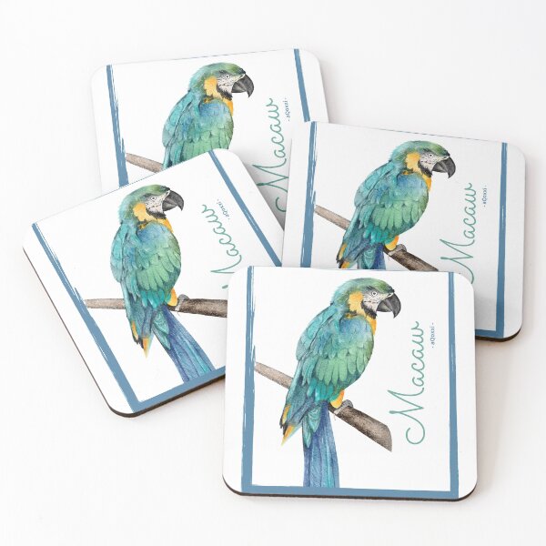 Item preview, Blue and Green Macaw on tree design - aQoxxi designed and sold by Ramesh ⭐⭐⭐⭐⭐.