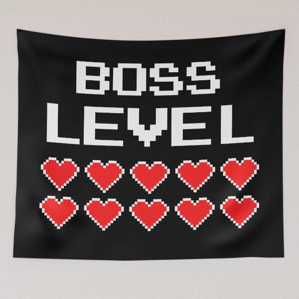 Item preview, Boss Level Retro Video Game Hearts designed and sold by Legit Hooligan.