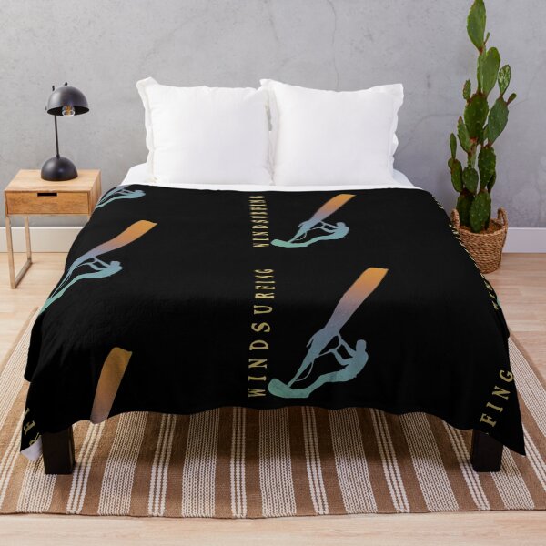 Item preview, Windsurf Retro Sunset Silhouette Rainbow Gold designed and sold by clairesartworks.