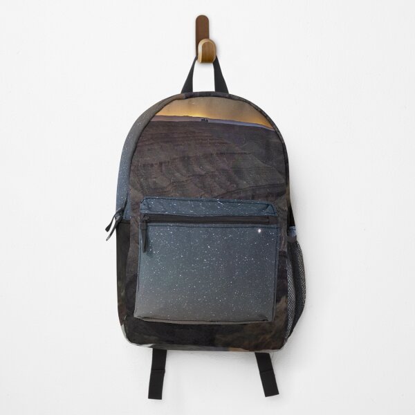 Brown And Gray Mountains Under Blue Sky During Night Time Backpack