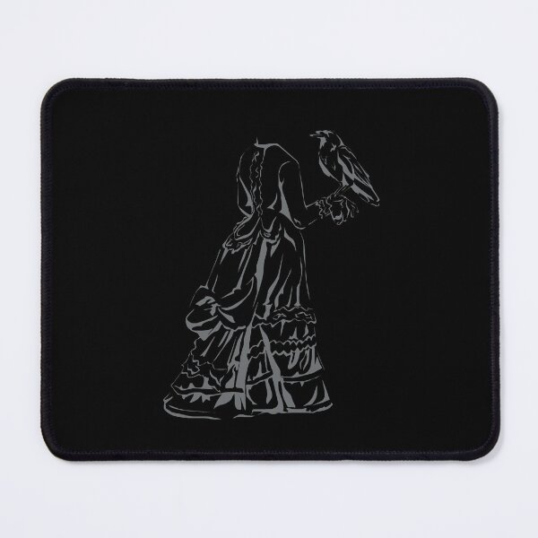 Item preview, Victorian Lady with Raven - Inverted Dark Gray designed and sold by lemonoclefox.