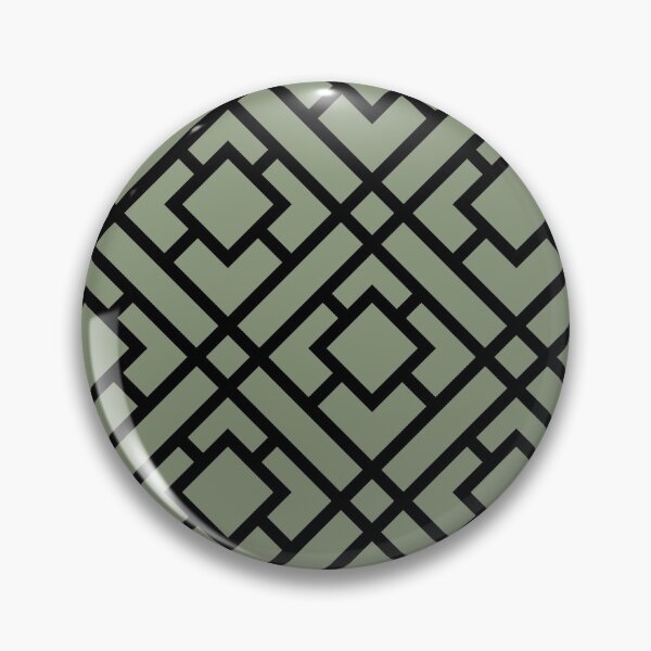 Item preview, Green and Black Tessellation Line Pattern 24 Coordinates w/ 2022 Color Trends Behr Laurel Tree S390-5 - Hue - Colour - Shade designed and sold by ColorOfTheYears.