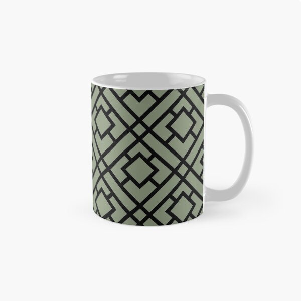 Item preview, Green and Black Tessellation Line Pattern 24 Coordinates w/ 2022 Color Trends Behr Laurel Tree S390-5 - Hue - Colour - Shade designed and sold by ColorOfTheYears.