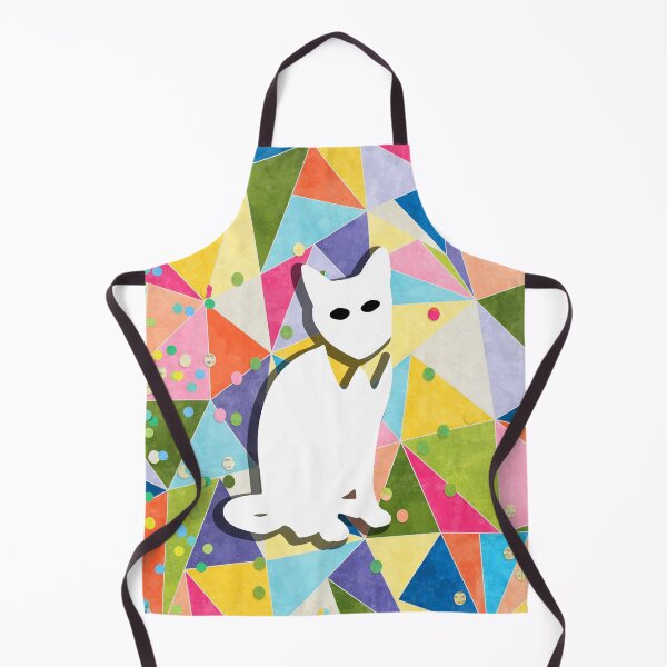 Item preview, Kawaii Adorable Cat with Abstract Pattern, Popoki 713 designed and sold by VinBasis.