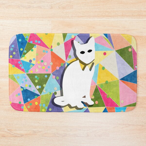 Item preview, Kawaii Adorable Cat with Abstract Pattern, Popoki 713 designed and sold by VinBasis.