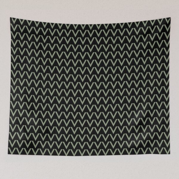 Item preview, Green and Black V Shape Horizontal Chevron Pattern Coordinates w/ 2022 Color Trends Behr Laurel Tree S390-5 - Hue - Colour - Shade designed and sold by ColorOfTheYears.