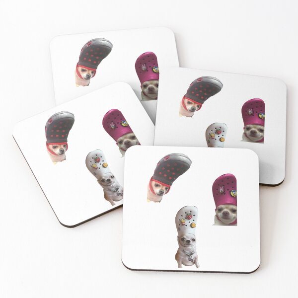 Item preview, chihuahua puppies wearing crocs on head designed and sold by Teepety Shop.