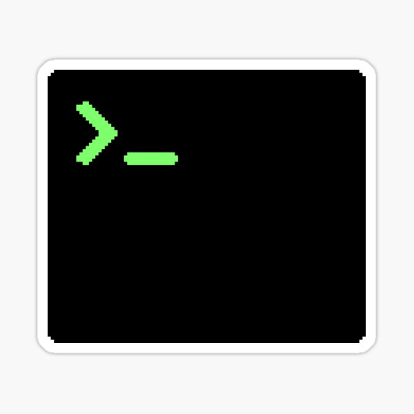 Pixel Green Terminal Window Sticker