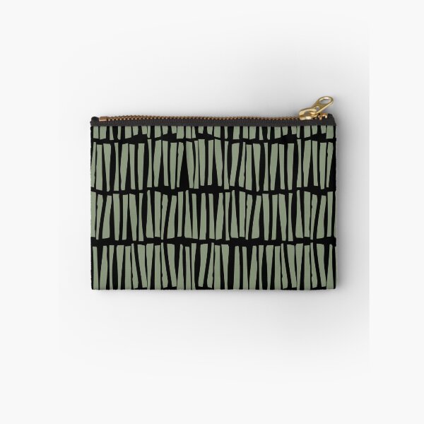 Item preview, Green and Black Vertical Dash Stripe Line Pattern Coordinates w/ 2022 Color Trends Behr Laurel Tree S390-5 - Hue - Colour - Shade designed and sold by ColorOfTheYears.