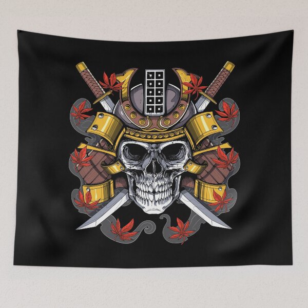Item preview, Japanese Samurai Skull designed and sold by underheaven.