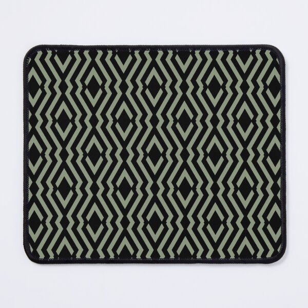 Item preview, Green and Black Diamond Zig Zag Ripple Pattern Coordinates w/ 2022 Color Trends Behr Laurel Tree S390-5 - Hue - Colour - Shade designed and sold by ColorOfTheYears.