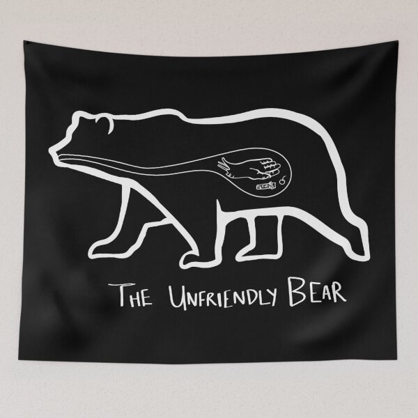 Item preview, Grizzly Bear with Human Hand "The Unfriendly Bear" designed and sold by Boreal-Witch.