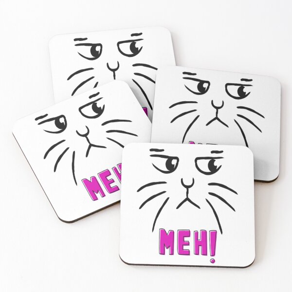 Item preview, funny meh cat for cat lovers designed and sold by Webdesign-art.
