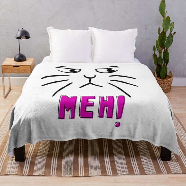 Item preview, funny meh cat for cat lovers designed and sold by Webdesign-art.