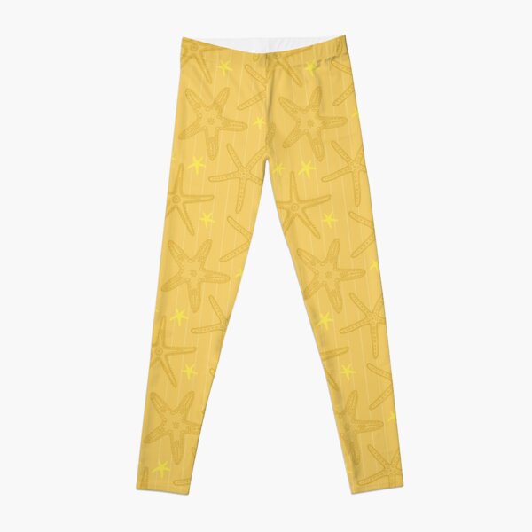 Beach Ocean Sea Star Starfish Striped Pattern Leggings