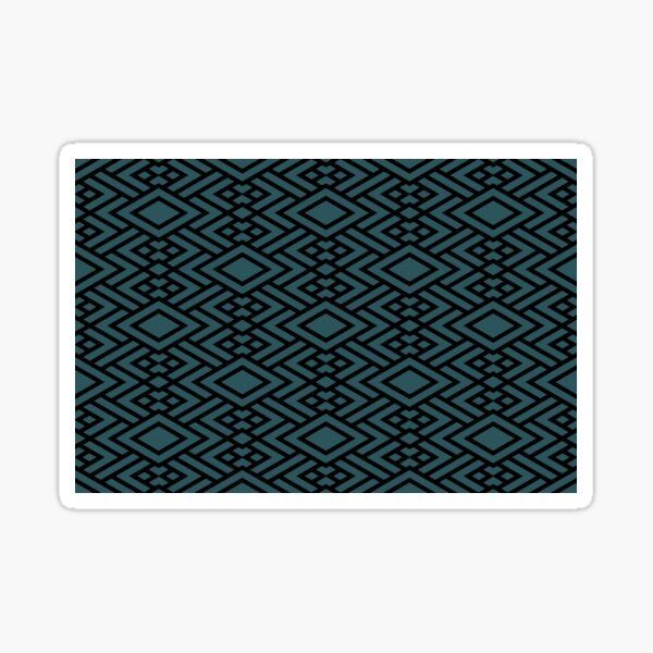 Item preview, Dark Aqua and Black Geometric Diamond Pattern Coordinates w/ 2022 Color Trends Behr Ocean Abyss MQ6-01 - Hue - Colour - Shade designed and sold by ColorOfTheYears.