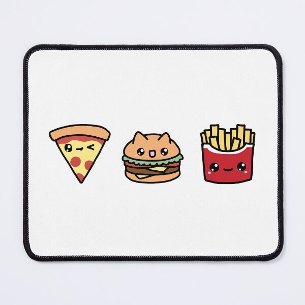 Item preview, Cute Kawaii Pizza Burger Fries Characters designed and sold by STUDIO-72.