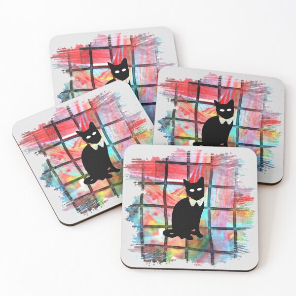 Item preview, Kawaii Adorable Cat with Abstract Pattern, Popoki 712 designed and sold by VinBasis.