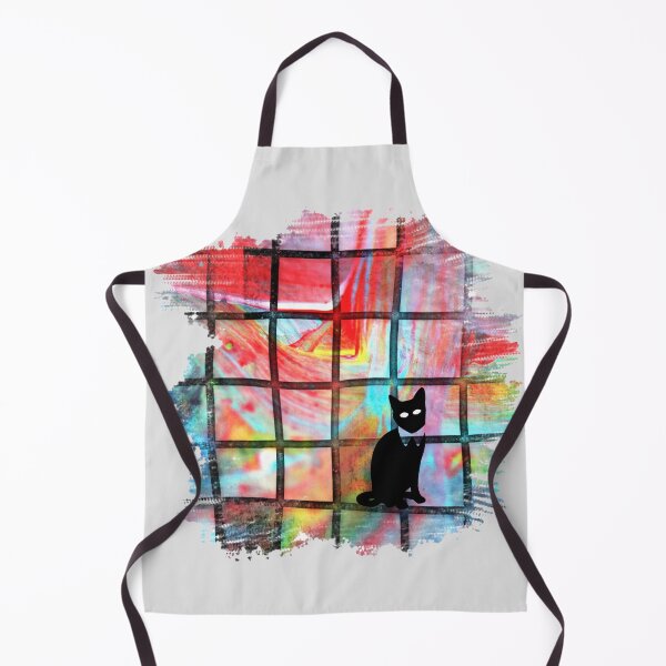 Item preview, Kawaii Adorable Cat with Abstract Pattern, Popoki 712 designed and sold by VinBasis.
