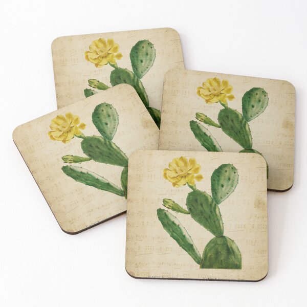Item preview, Opuntia Prickly Pear Cactus Vintage Style Botanical Print designed and sold by Michelle Tabor.