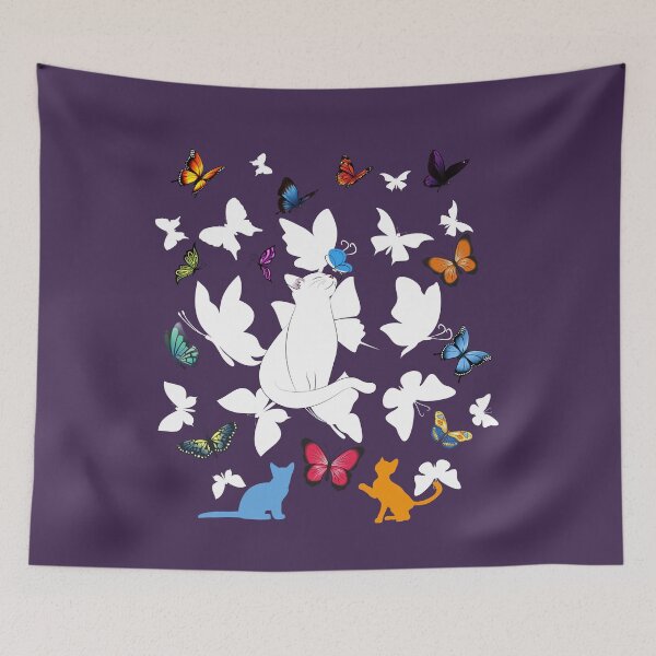 Item preview, Butterfly Catching Cat Lessons designed and sold by PurrfectLuv.