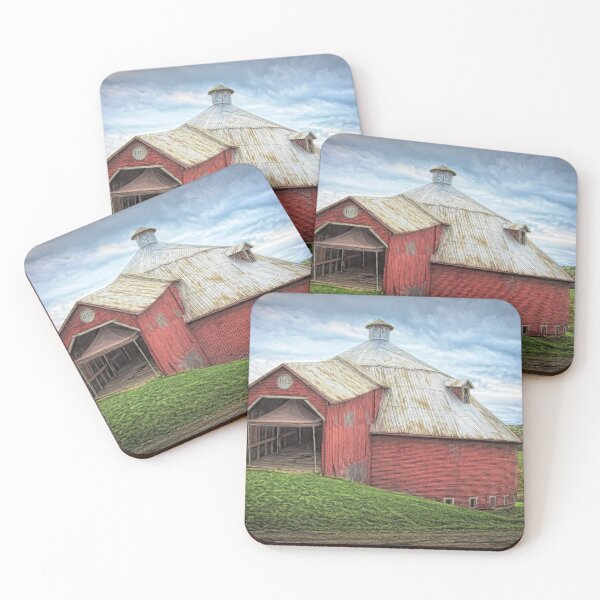 Item preview, Red round barn - Mansonville, Quebec designed and sold by Travelways.