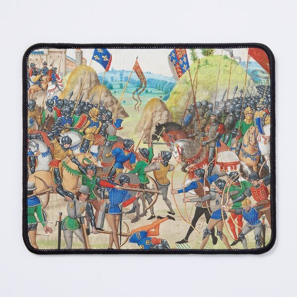 Battle of Crecy was an important Plantagenet victory of the Hundred Years' War in France. Mouse Pad