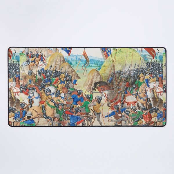 Battle of Crecy was an important Plantagenet victory of the Hundred Years' War in France. Desk Mat