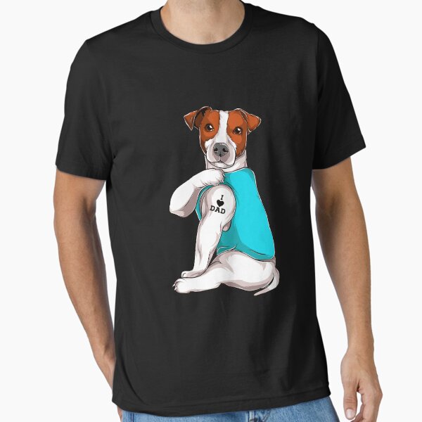 Item preview, Jack Russel I Love Dad Tattoo Apparel Dog Dad Gifts Dads designed and sold by ichieli.