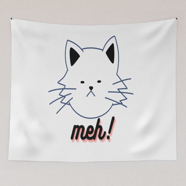 Item preview, funny meh cat for cat lovers designed and sold by Webdesign-art.
