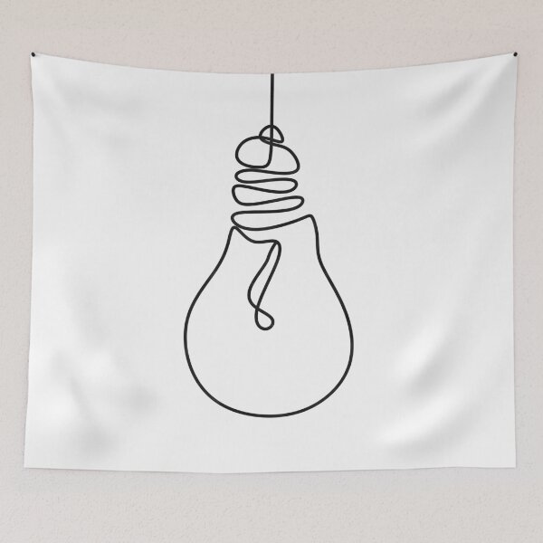 Item preview, Light Bulb Line Art designed and sold by GBREAL01.