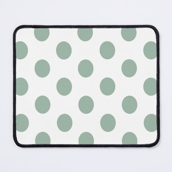 Item preview, Large MUTED GREEN and WHITE POLKA DOTS designed and sold by RachelMacht.