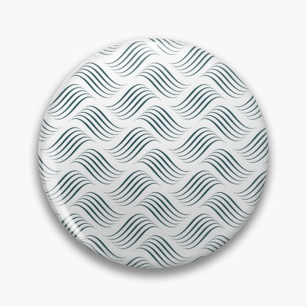 Artikelvorschau, Dark Aqua und White Wave Tessellation Line Pattern Coordinates w/ 2022 Color Trends Behr Ocean Abyss MQ6-01 - Hue - Color - Shade entworfen und verkauft von ColorOfTheYears.