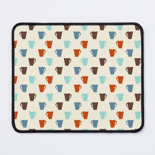Item preview, Retro coffee mugs pattern designed and sold by mrhighsky.
