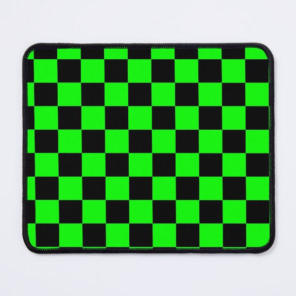 Item preview, Lime Green and Black Checkered Pattern Mat designed and sold by bestwordmerch.
