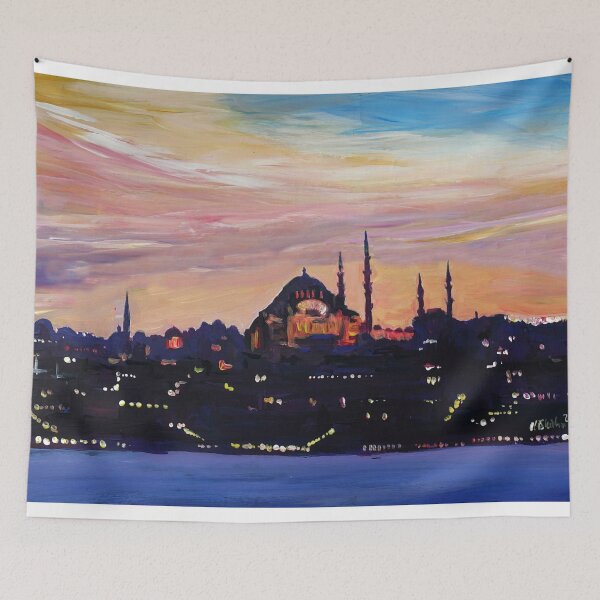 Item preview, Istanbul Turkey on Bosporus and Hagia Sophia designed and sold by artshop77.