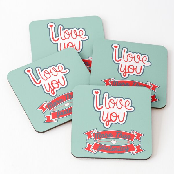 Item preview, I love you  today more than yesterday qoute design  designed and sold by Tshepomuza.