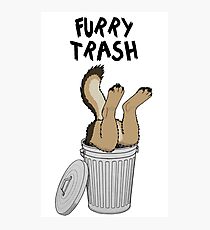 Furry Trash - German Shepherd Photographic Print