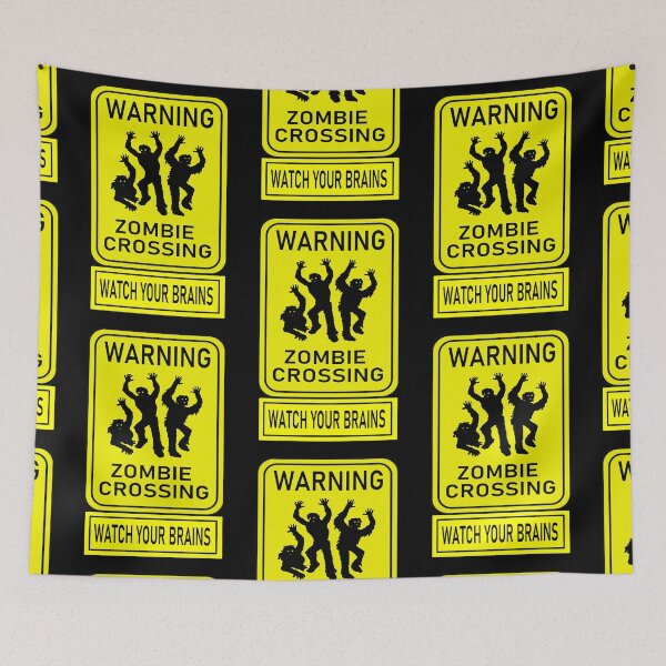 Item preview, Warning Zombie Crossing designed and sold by ronnieyoung.