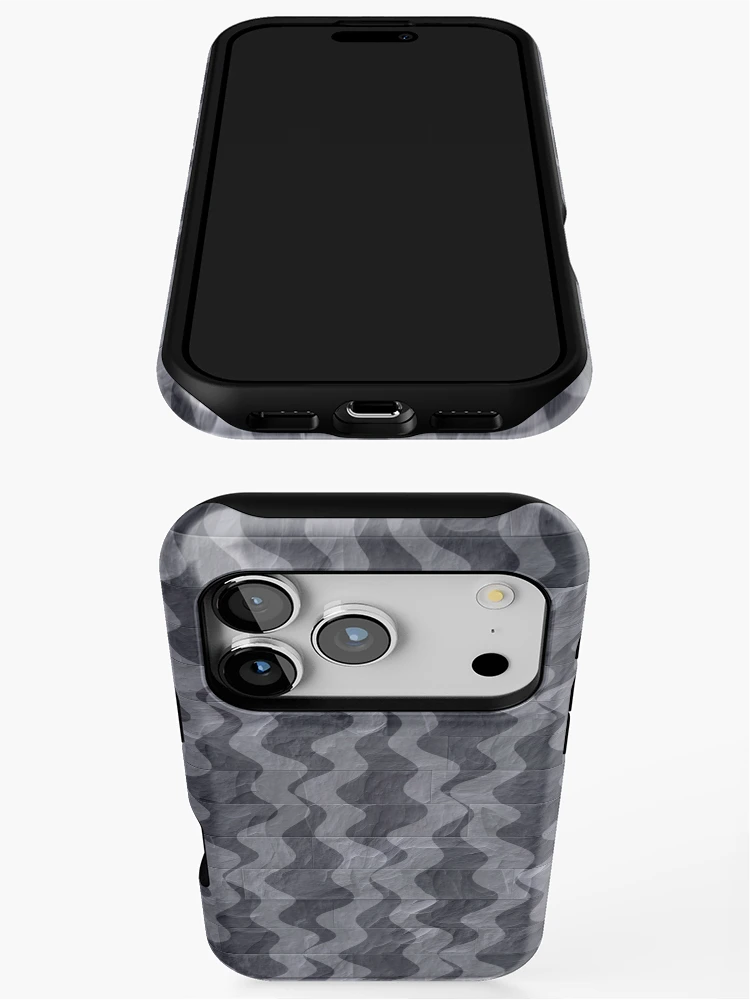 Thumbnail 3 of 4, iPhone Case, Wavy Slate Pattern designed and sold by LRGraphics.
