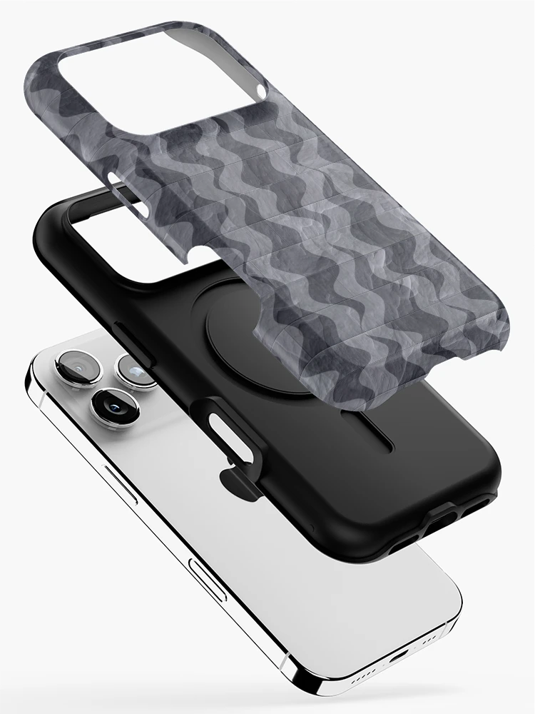 Thumbnail 2 of 4, iPhone Case, Wavy Slate Pattern designed and sold by LRGraphics.