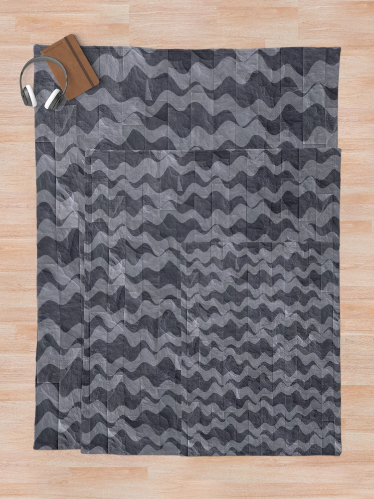 Thumbnail 5 of 6, Throw Blanket, Wavy Slate Pattern designed and sold by LRGraphics.