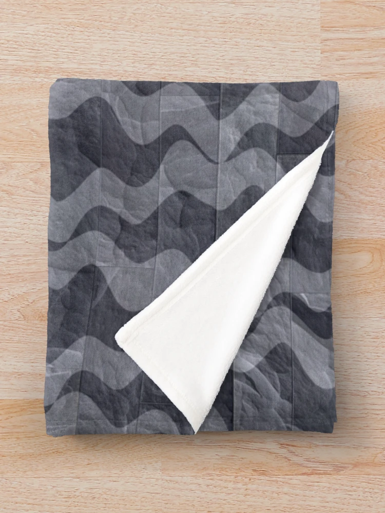 Thumbnail 3 of 6, Throw Blanket, Wavy Slate Pattern designed and sold by LRGraphics.