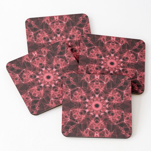 Item preview, Quantum Dahlia ~ Red Abstract Fractal Mandala Art designed and sold by Ascension Vibrations.